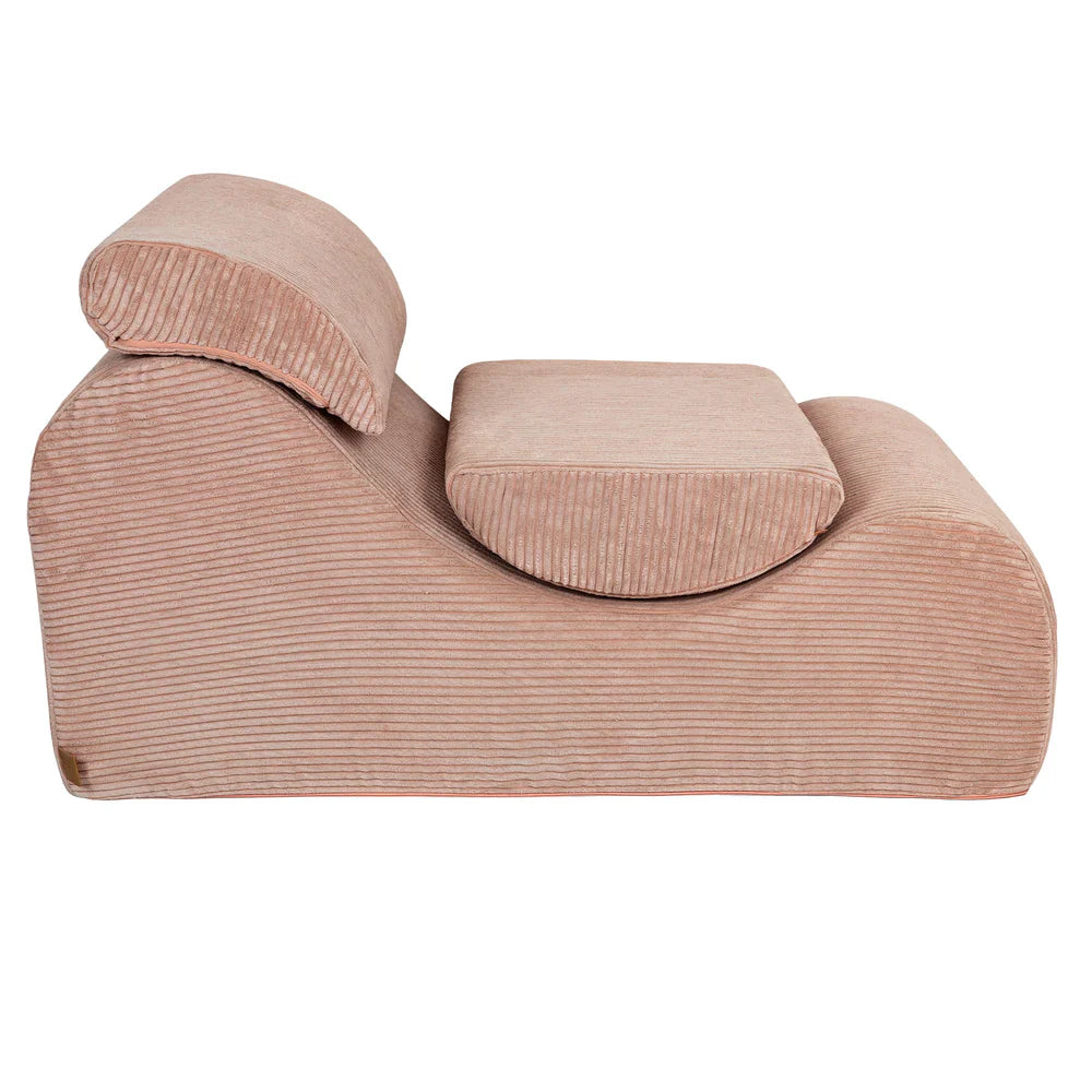 Fauteuil lounge en velours Corduroy à larges côtes Aesthetic