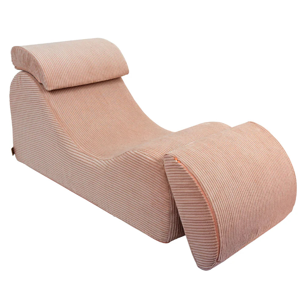 Fauteuil lounge en velours Corduroy à larges côtes Aesthetic