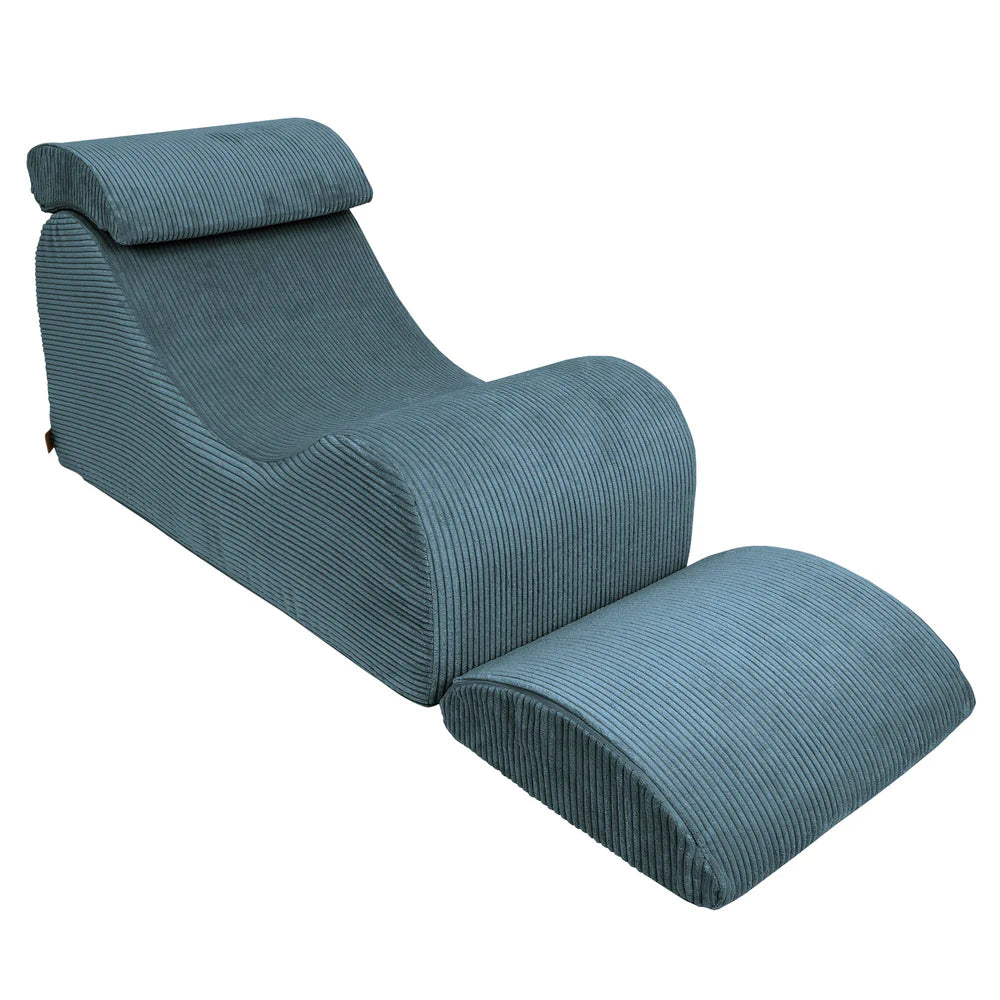 Fauteuil lounge en velours Corduroy à larges côtes Aesthetic