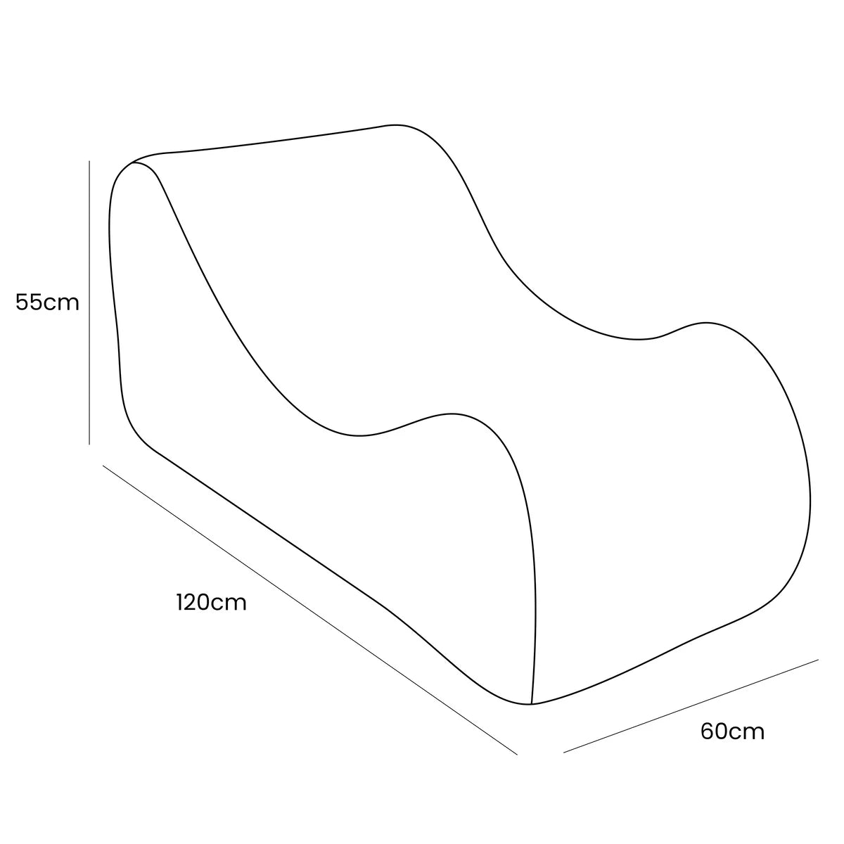 Fauteuil lounge en bouclette - Blanc