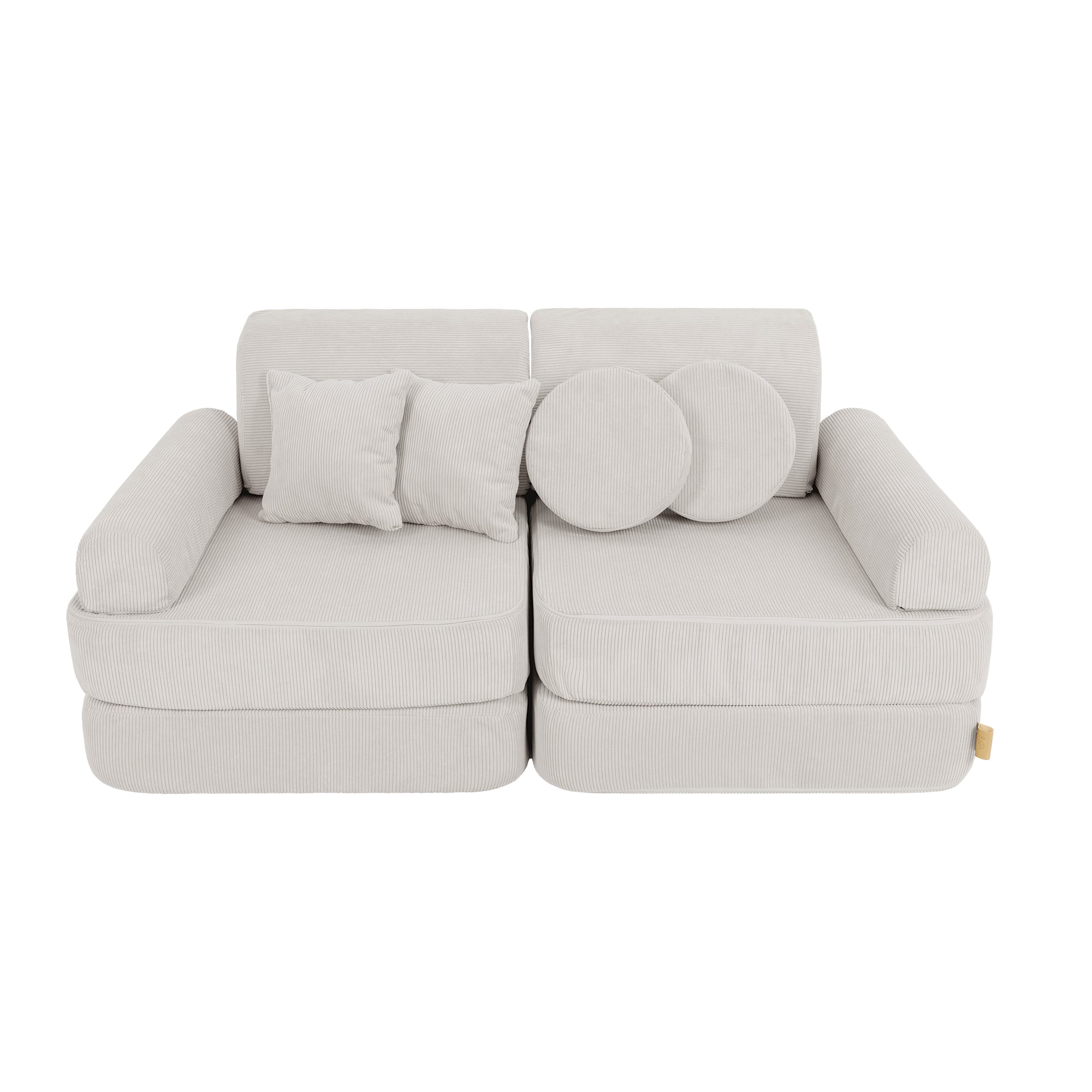 Canapé de jeu modulable Pocket 120cm en velours Corduroy à fines côtes Slimcord | 10 Pièces