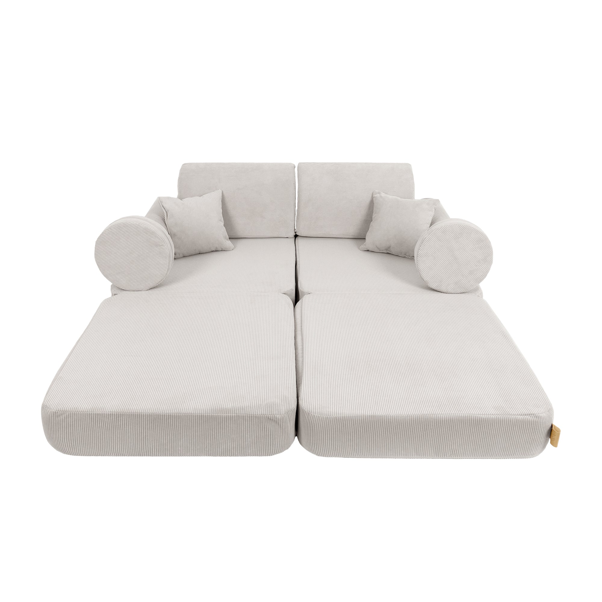 Canapé de jeu modulable Pocket 120cm en velours Corduroy à fines côtes Slimcord | 10 Pièces