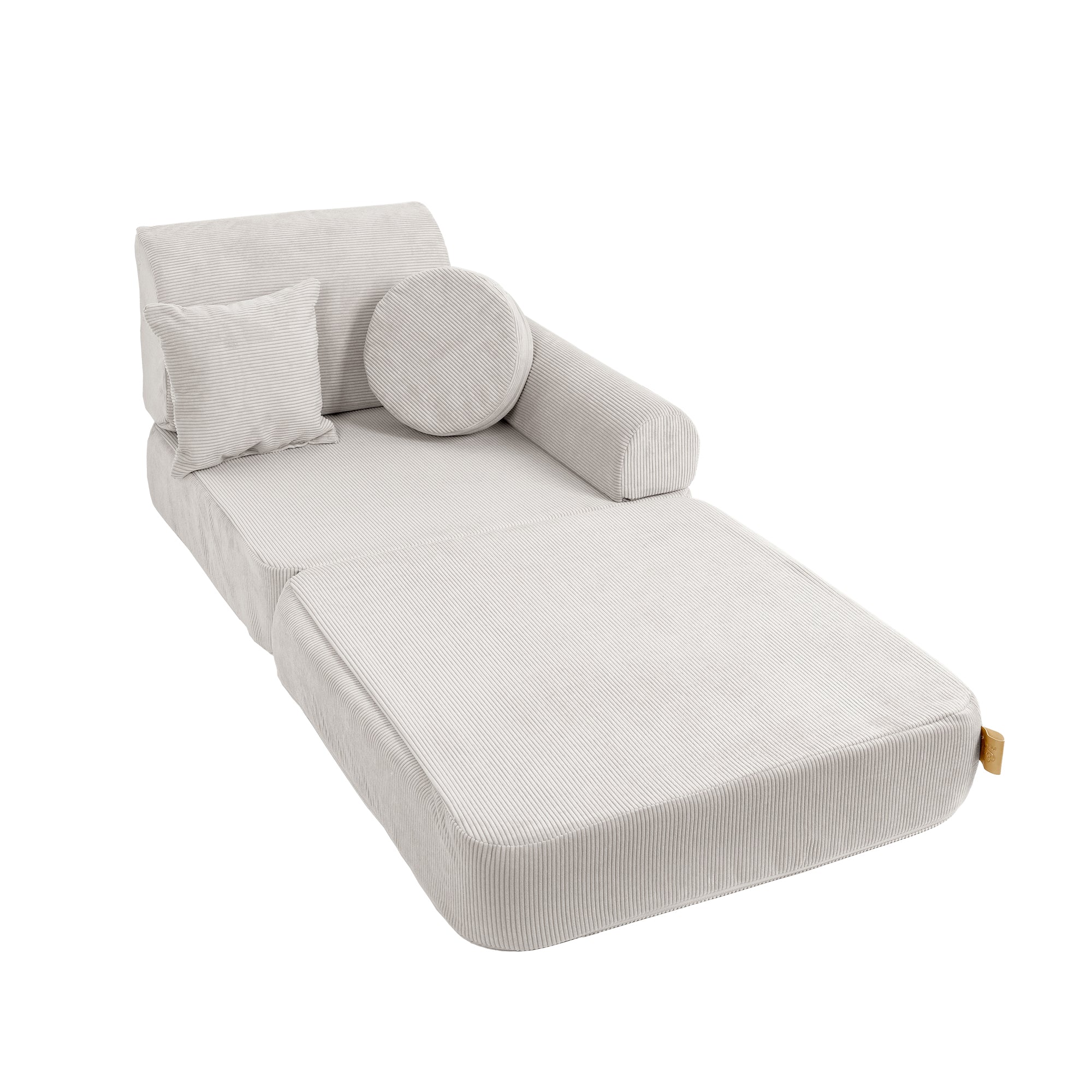 Canapé de jeu modulable Pocket 120cm en velours Corduroy à fines côtes Slimcord | 10 Pièces