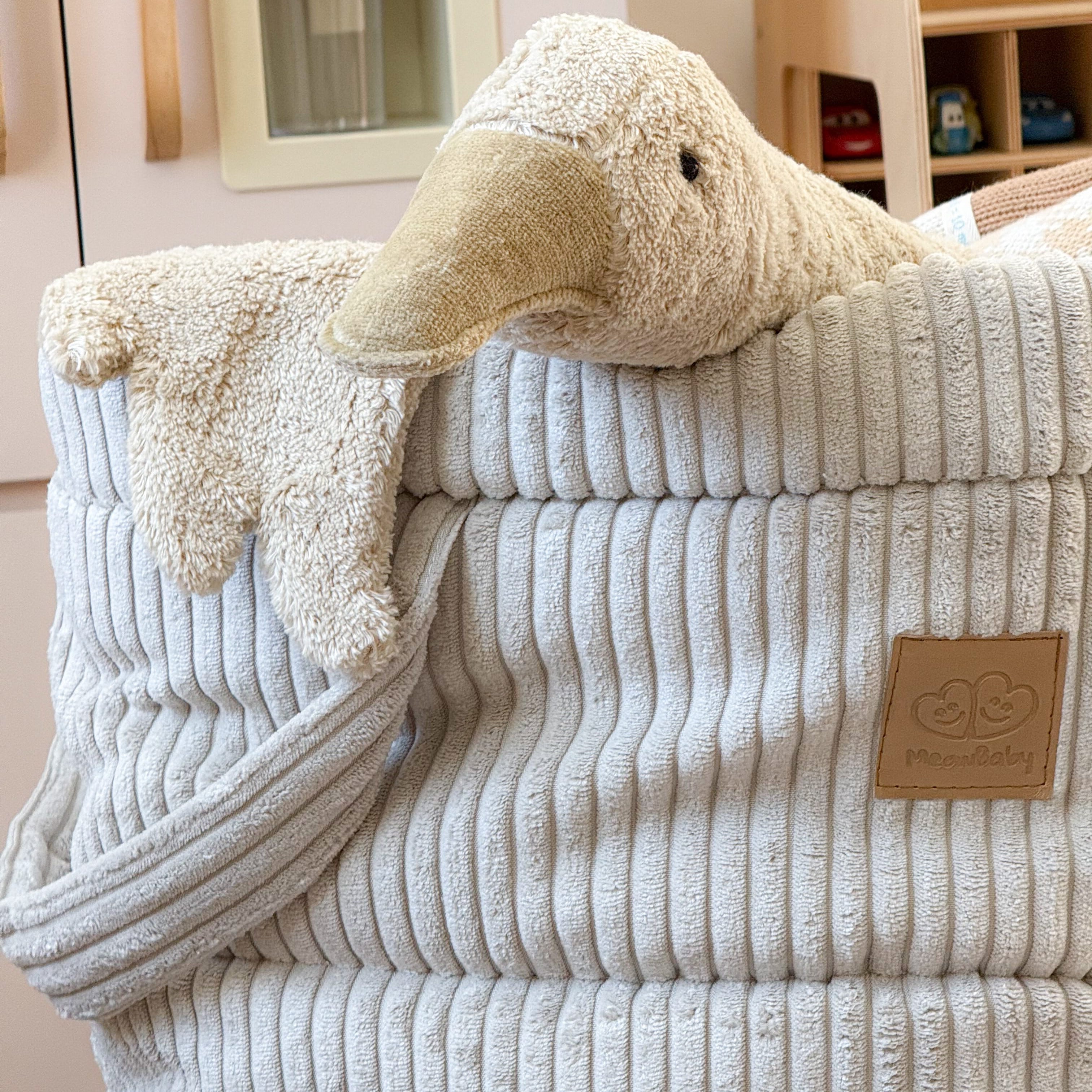 Panier de rangement 50cm en velours Corduroy à larges côtes Aesthetic