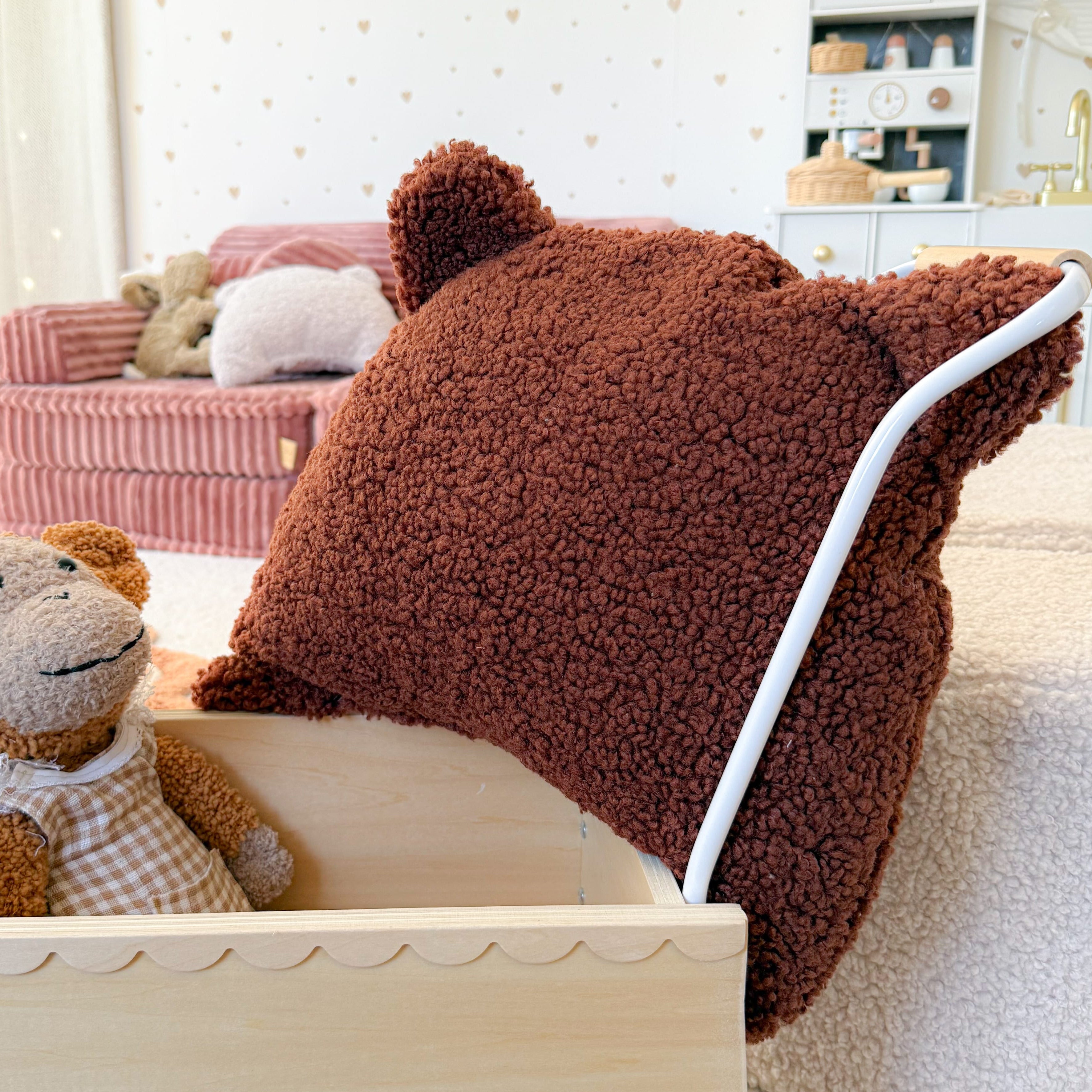 Grand coussin Ours en peluche Bearly en forme d'Ours