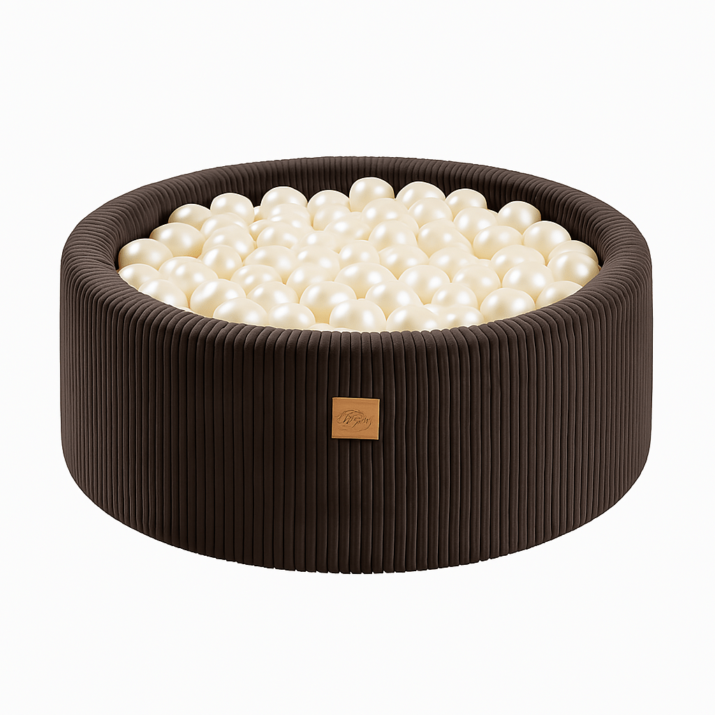 Meowbaby Aesthetic Foam Baby Ball Pit Brown | Balls to Choose