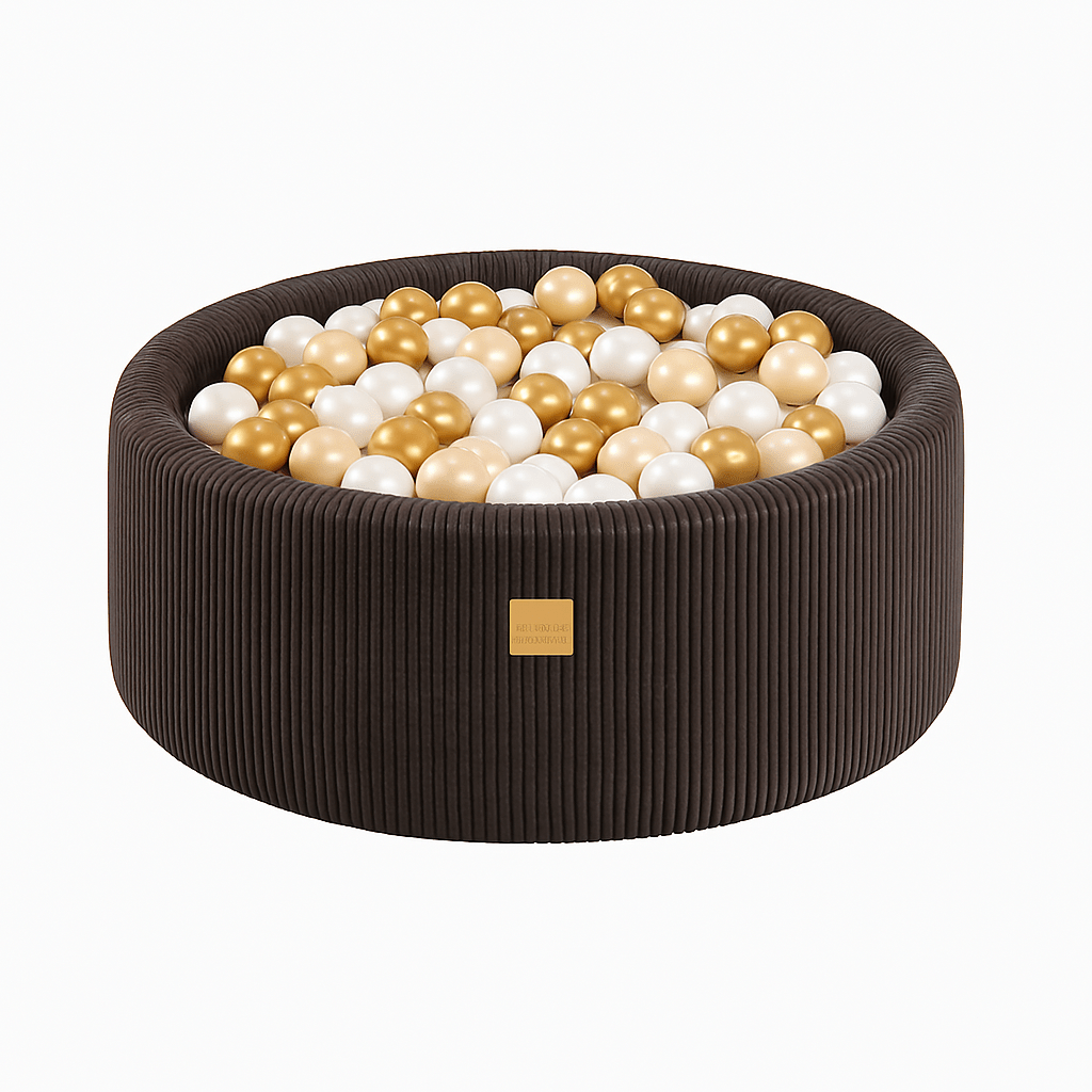 Meowbaby Aesthetic Foam Baby Ball Pit Brown | Balls to Choose