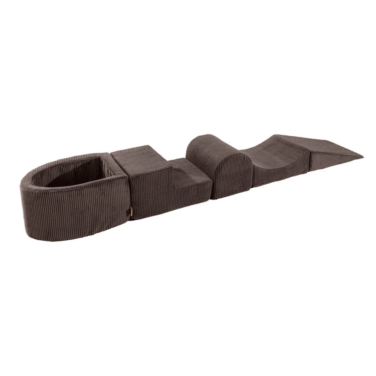 Meowbaby Aesthetic Kids Foam Climbing Blocks Brown - Baby Soft Play Set | Balls to Choose