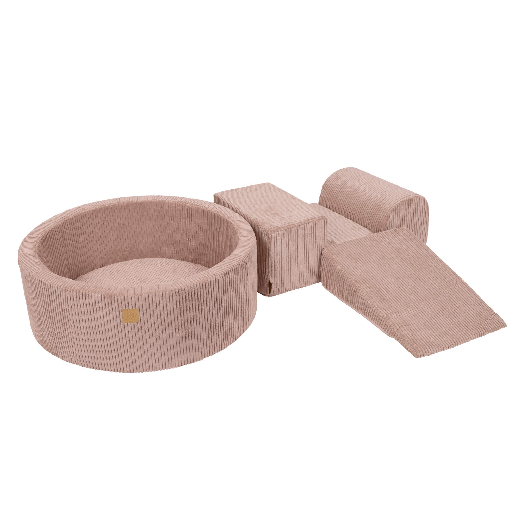 Meowbaby Aesthetic Kids Foam Climbing Blocks Pink - Baby Soft Play Set | Balls to Choose