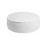 Coussin de sol rond en bouclette - Blanc