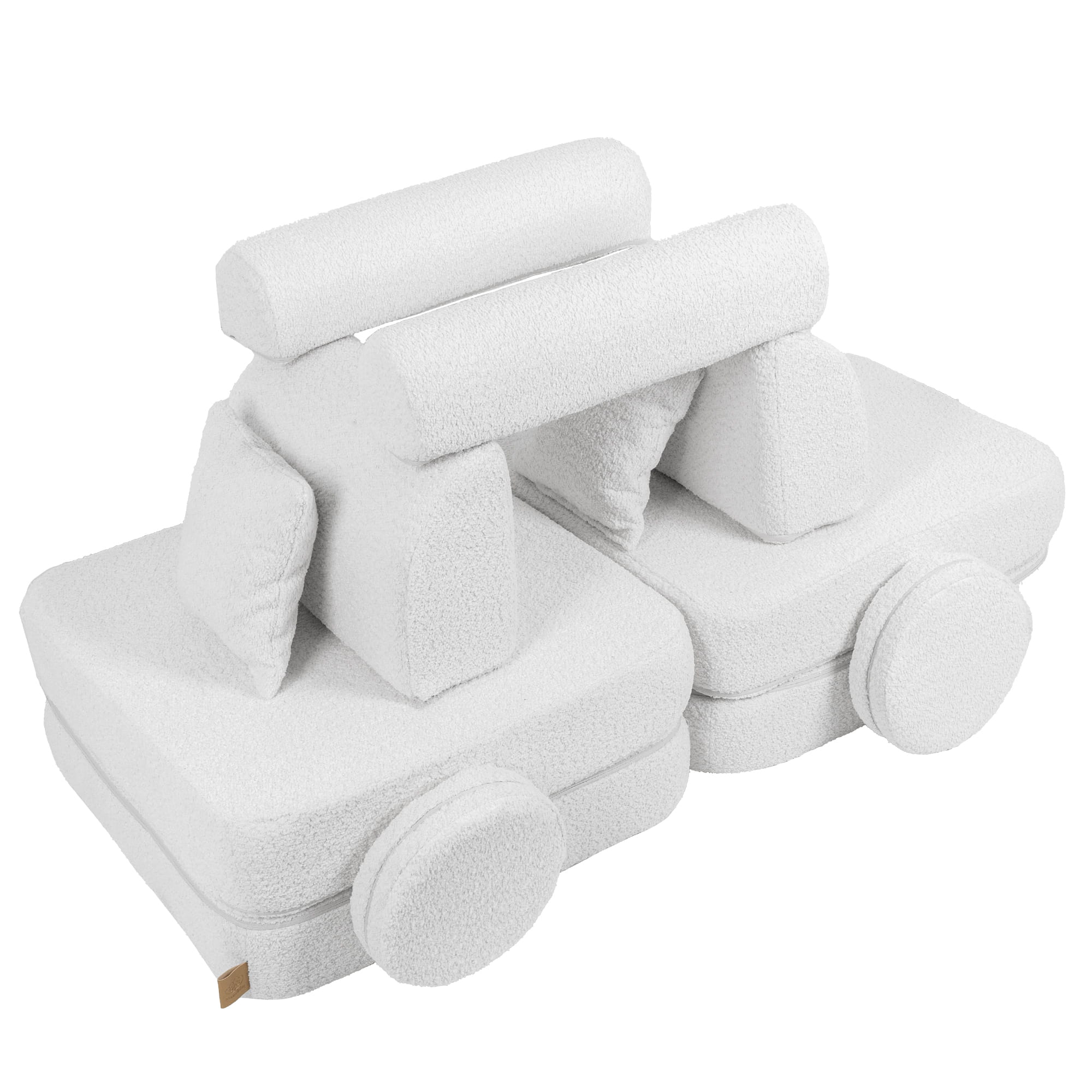 Meowbaby Boucle Sofa Plus – Modular Kids Play Sofa Bed | 10 Pieces