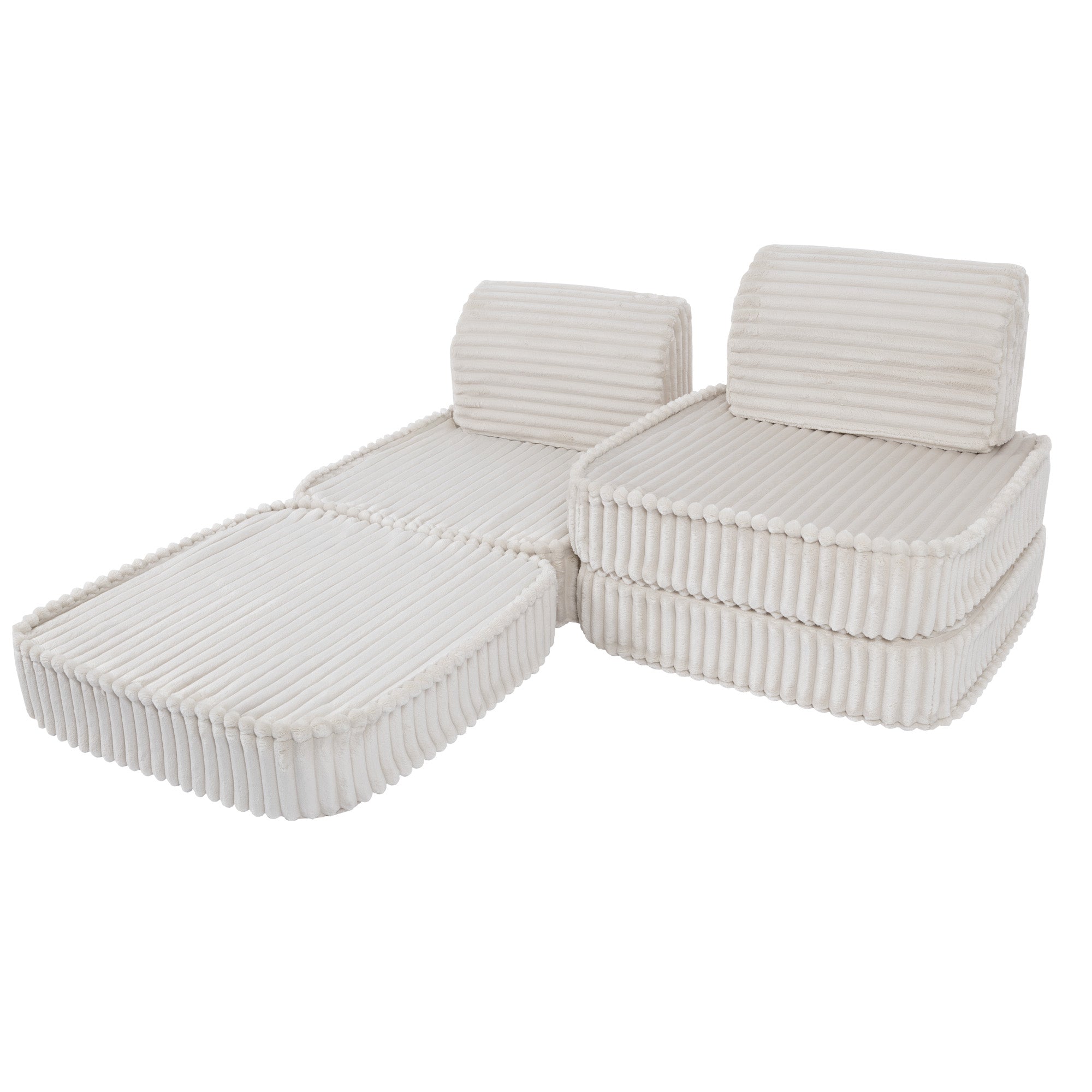 Meowbaby Churros Sofa Basic – Modular Kids Play Sofa Bed | 4 Pieces