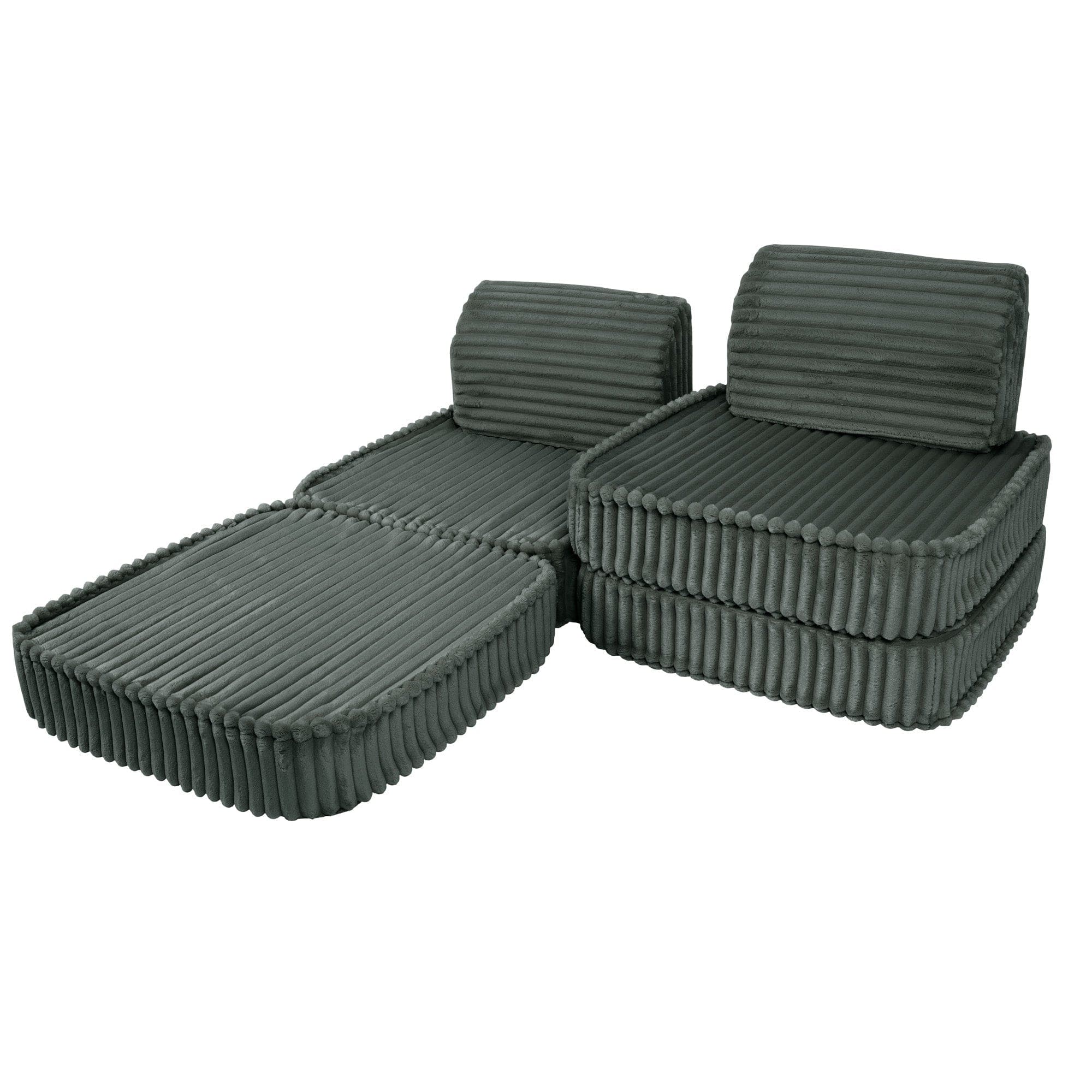 Meowbaby Churros Sofa Basic – Modular Kids Play Sofa Bed | 4 Pieces