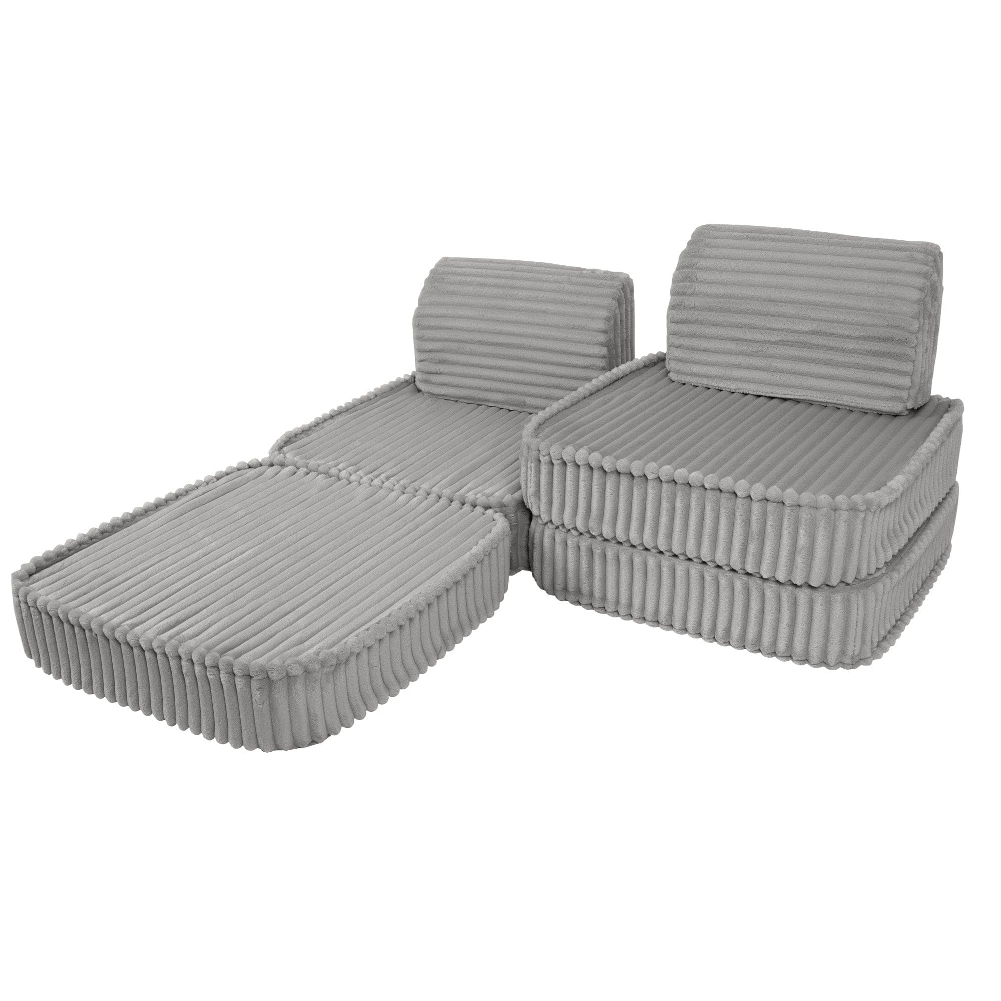 Meowbaby Churros Sofa Basic – Modular Kids Play Sofa Bed | 4 Pieces