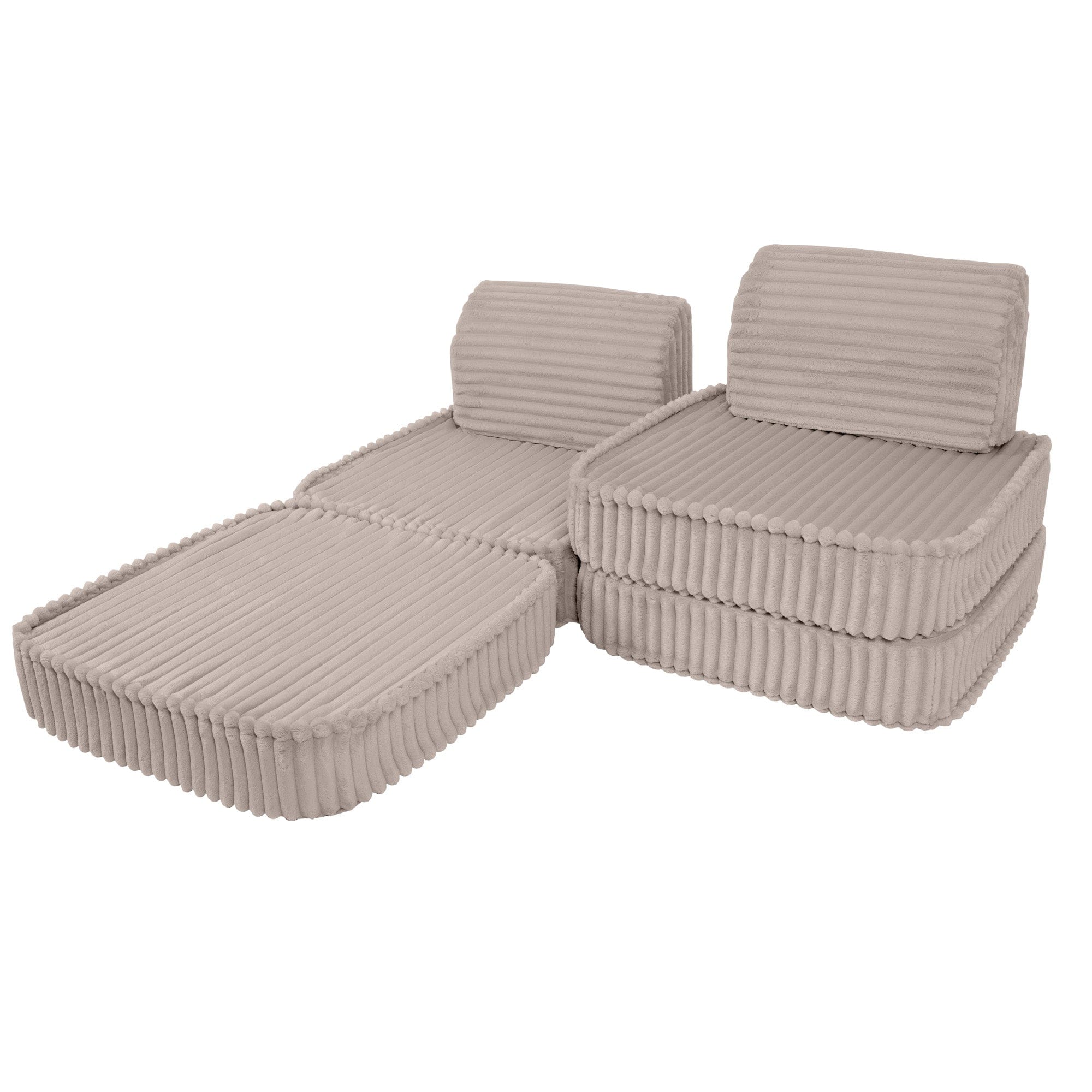 Meowbaby Churros Sofa Basic – Modular Kids Play Sofa Bed | 4 Pieces