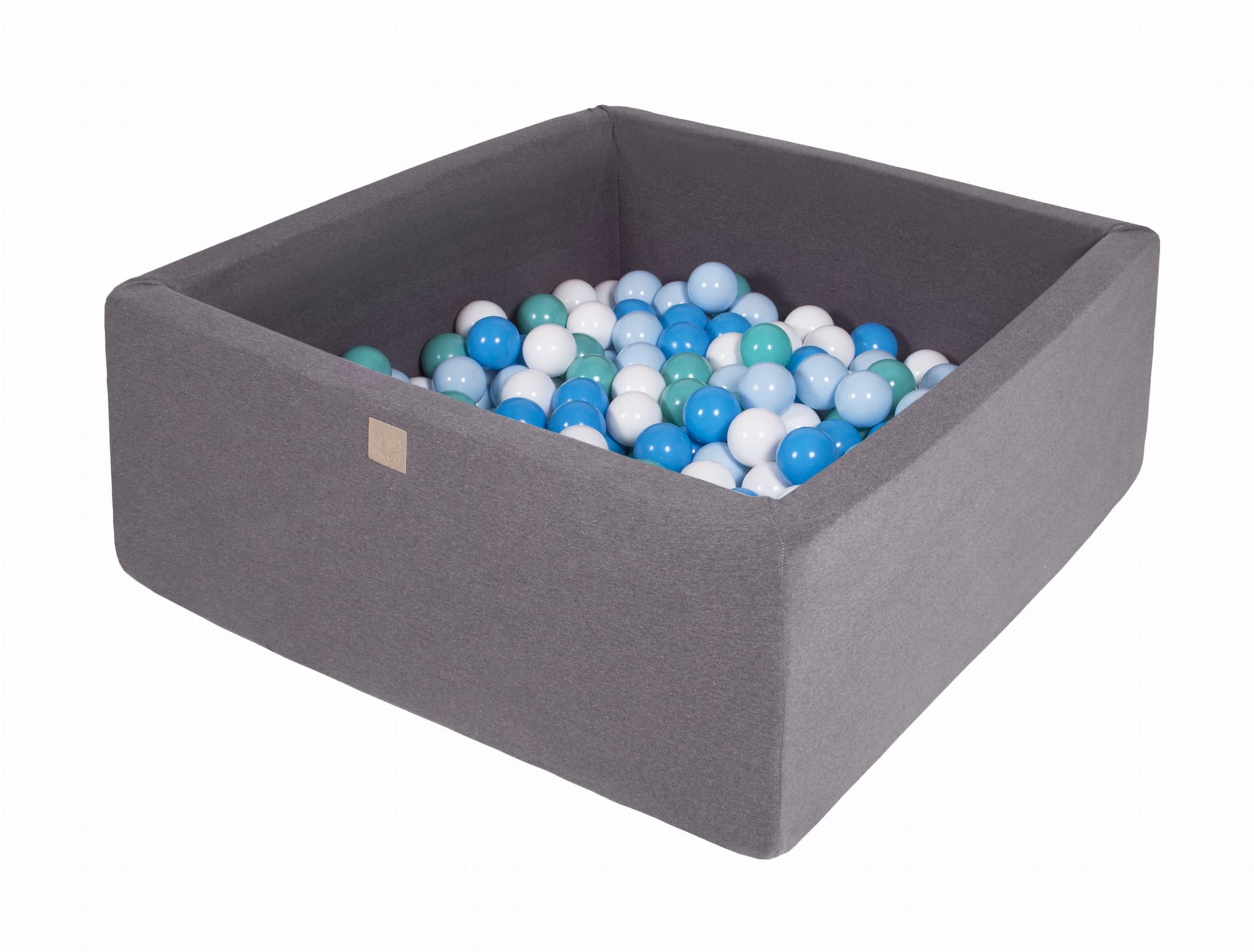 Meowbaby Cotton Ball Pit Dark Grey Square Balls to Choose