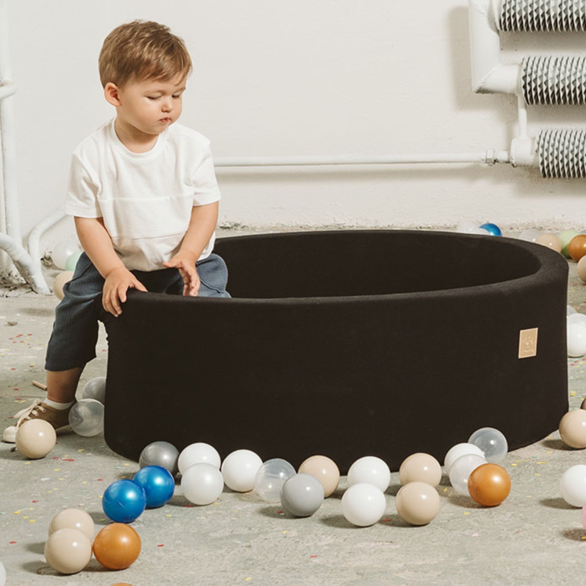 Meowbaby Cotton Foam Baby Ball Pit Light Grey | Balls to Choose