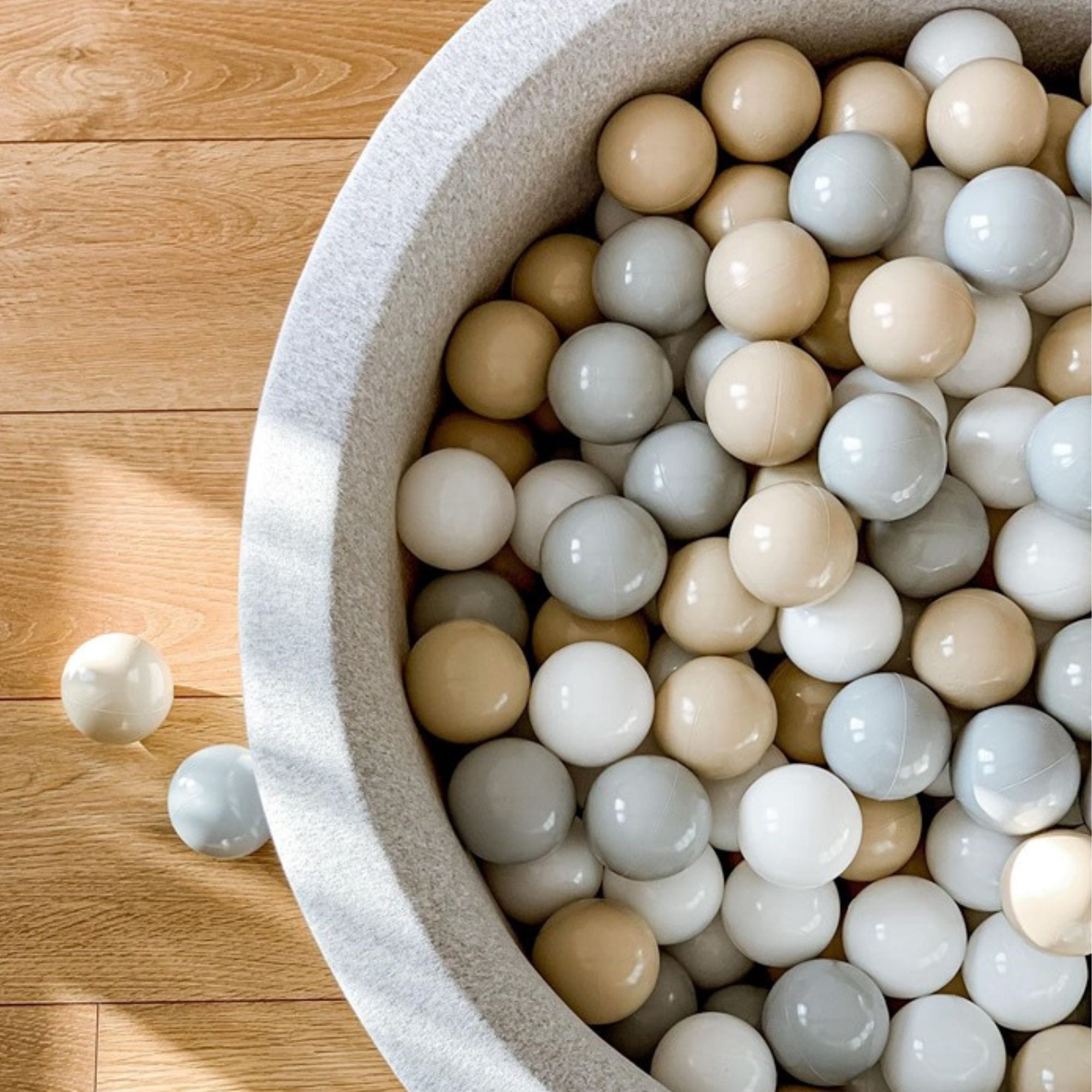 Meowbaby Cotton Foam Baby Ball Pit Light Grey | Balls to Choose