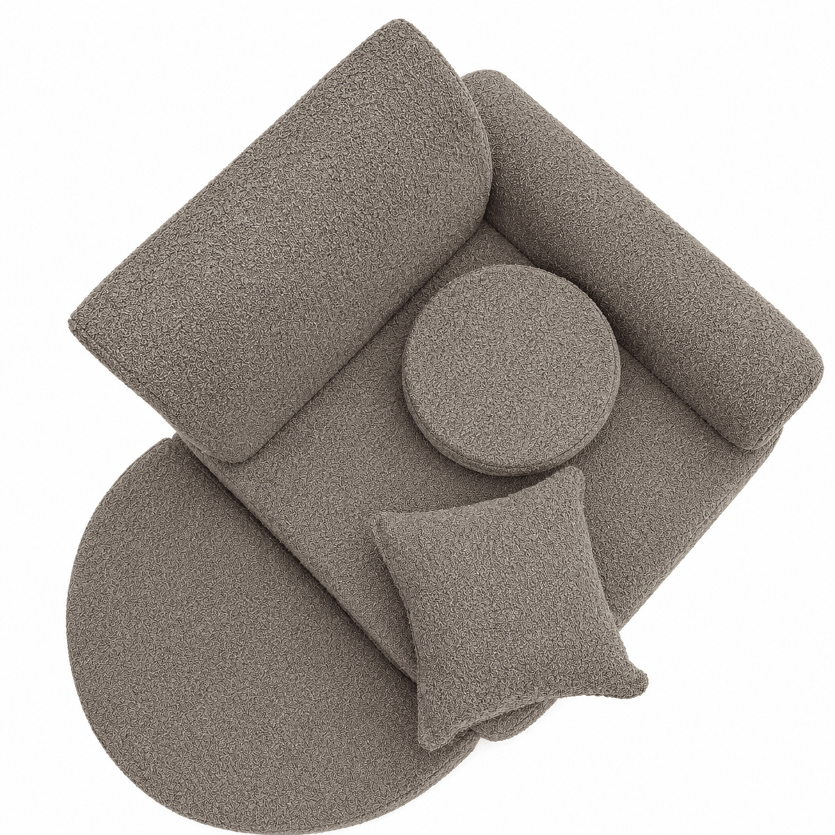 Meowbaby Modular Kids Chair – 6 Pieces | Boucle | 60cm