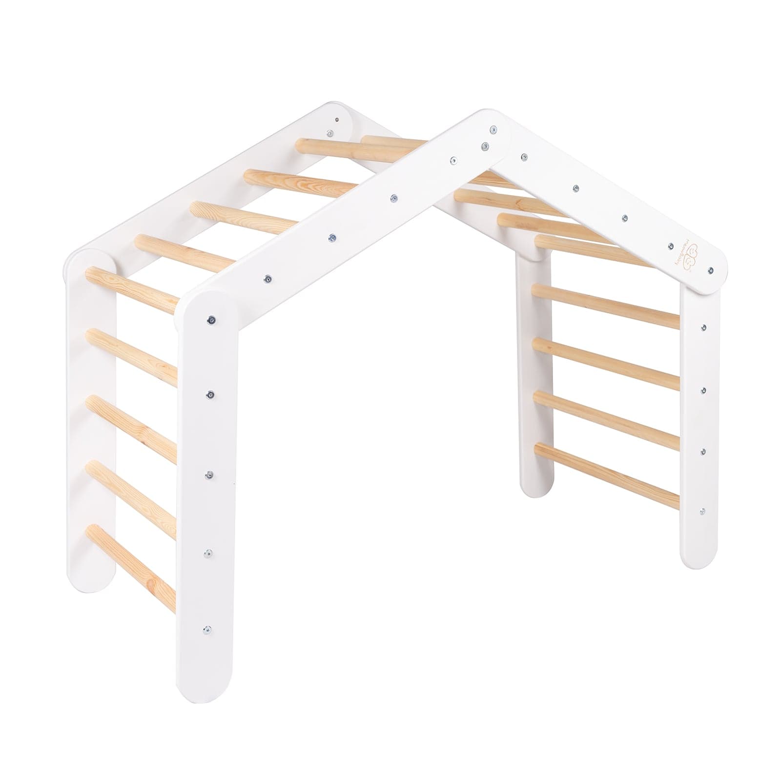Meowbaby Large Wooden Climbing Frame for Kids - Montessori Climbing Triangle
