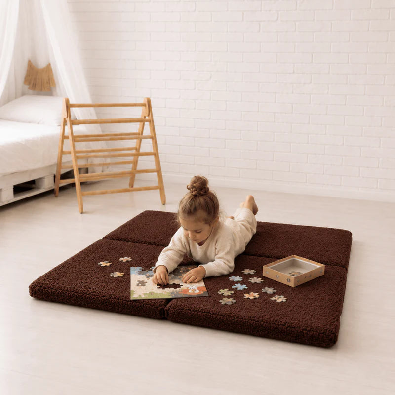 Tapis de jeu et d'éveil épais en peluche Bearly | Carré