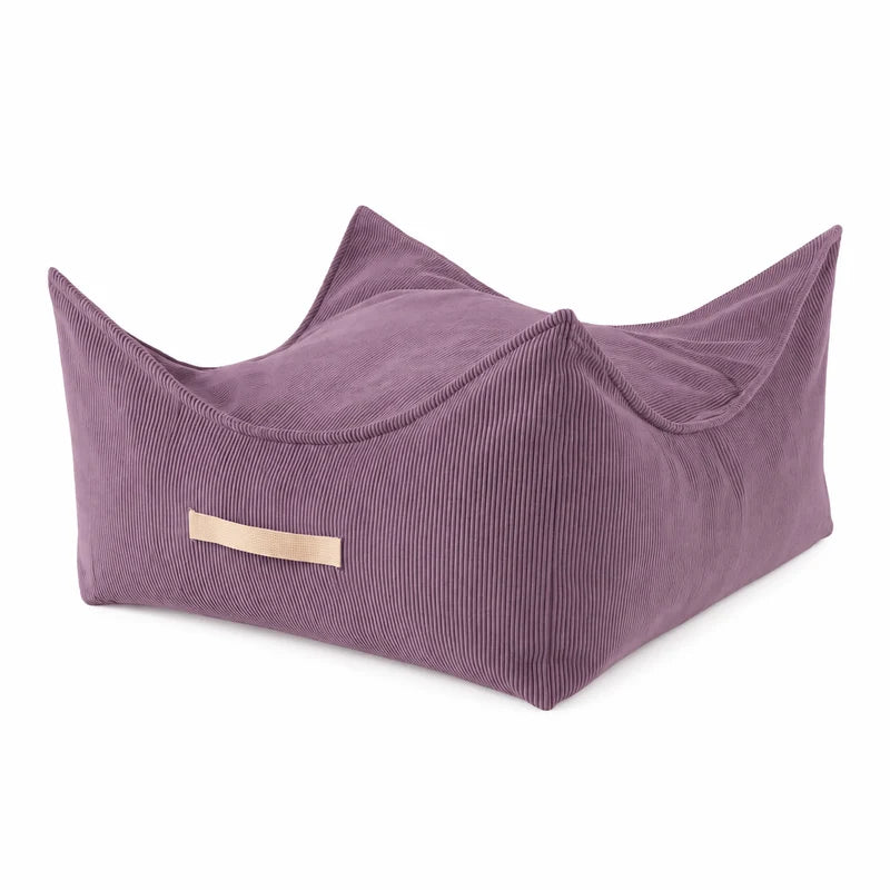 Coussin de sol carré en velours Corduroy à fines côtes Slimcord