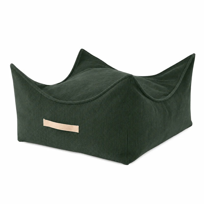 Coussin de sol carré en velours Corduroy à fines côtes Slimcord