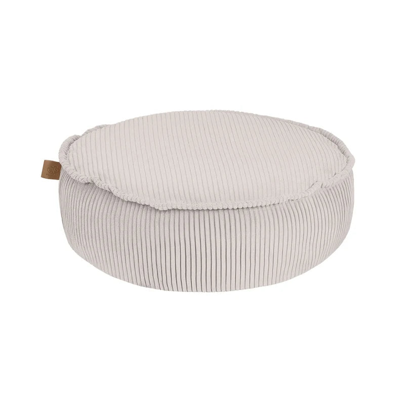 Coussin de sol rond en velours Corduroy à larges côtes Aesthetic