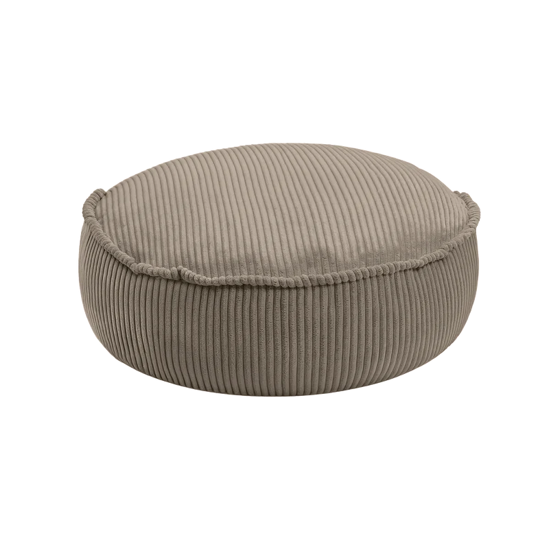 Coussin de sol rond en velours Corduroy à larges côtes Aesthetic