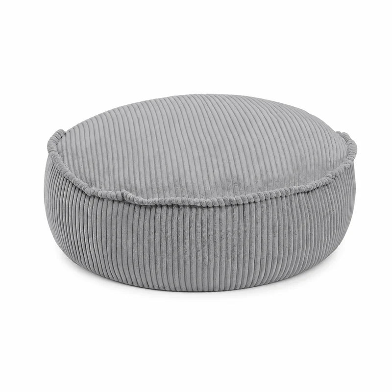Coussin de sol rond en velours Corduroy à larges côtes Aesthetic