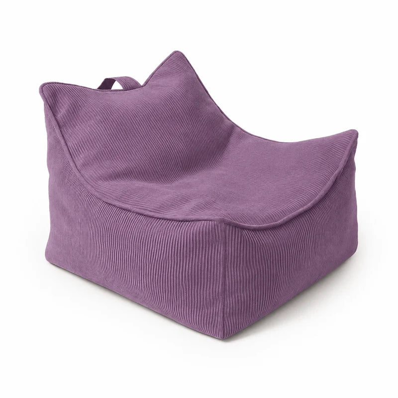 Pouf carré en velours Corduroy à fines côtes Slimcord