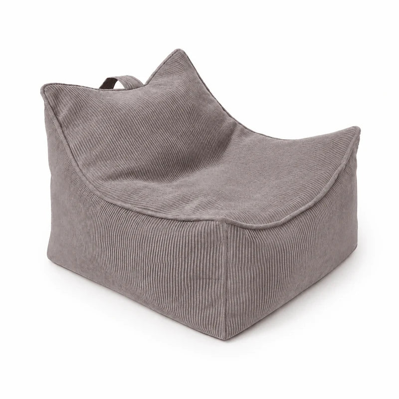 Pouf carré en velours Corduroy à fines côtes Slimcord