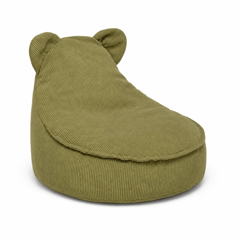 Pouf Ours en velours Corduroy à fines côtes Slimcord