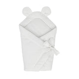 Couverture d'emmaillotage en tissu texturé bouclé – Souris