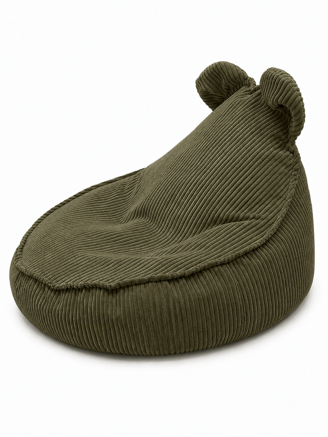 Grand pouf Ours en velours Corduroy à larges côtes Aesthetic