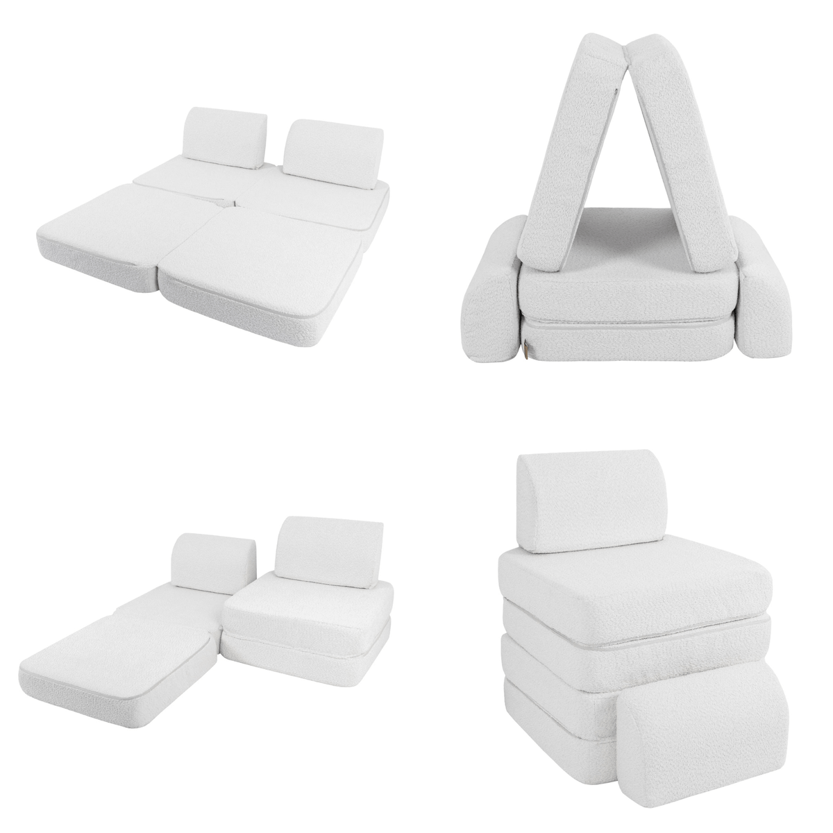 Meowbaby Modular Kids Sofa Basic - 4 Pieces | Boucle