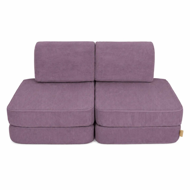 Canapé de jeu modulable Pocket 120cm en velours Corduroy à fines côtes Slimcord | 4 Pièces