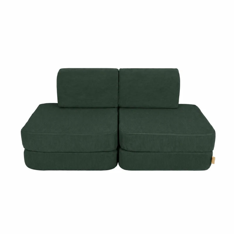 Canapé de jeu modulable Pocket 120cm en velours Corduroy à fines côtes Slimcord | 4 Pièces