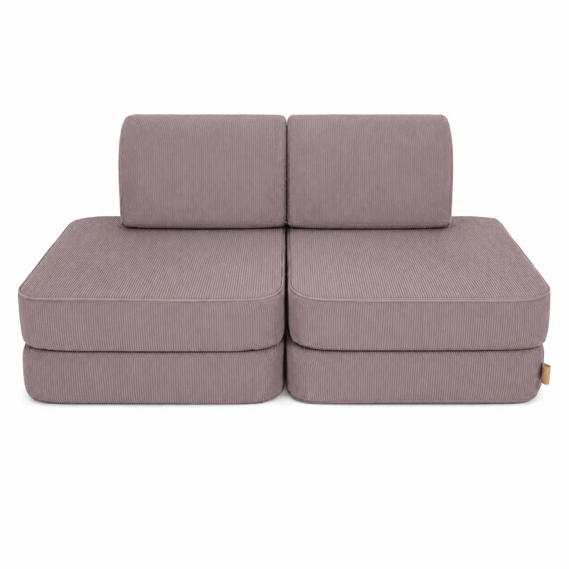 Canapé de jeu modulable Pocket 120cm en velours Corduroy à fines côtes Slimcord | 4 Pièces