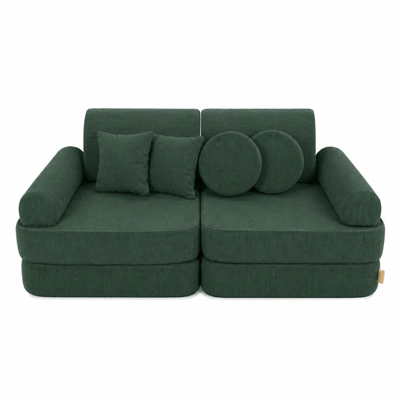 Canapé de jeu modulable Pocket 120cm en velours Corduroy à fines côtes Slimcord | 10 Pièces