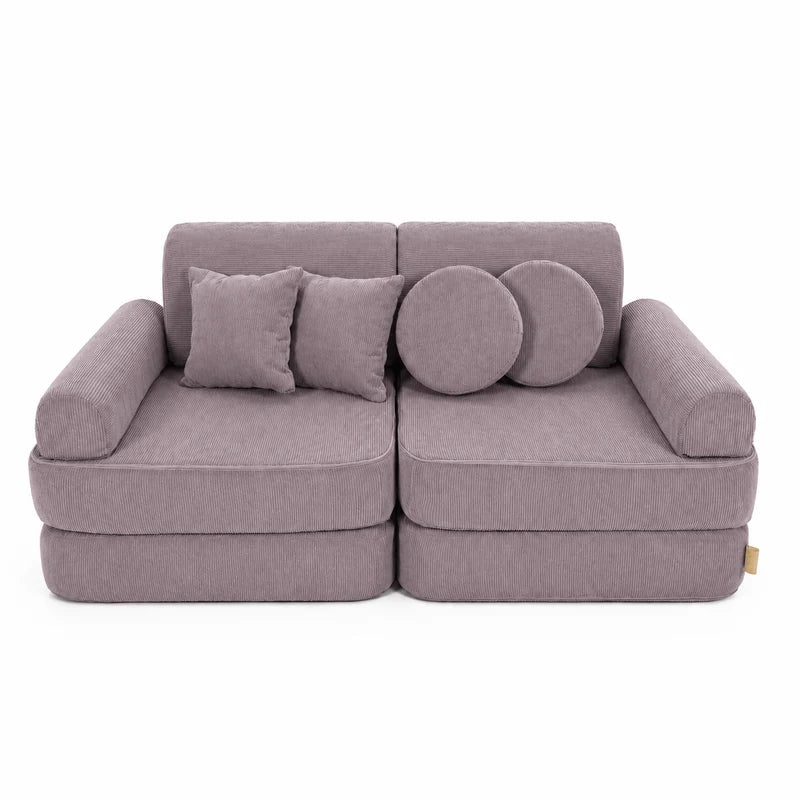 Canapé de jeu modulable Pocket 120cm en velours Corduroy à fines côtes Slimcord | 10 Pièces