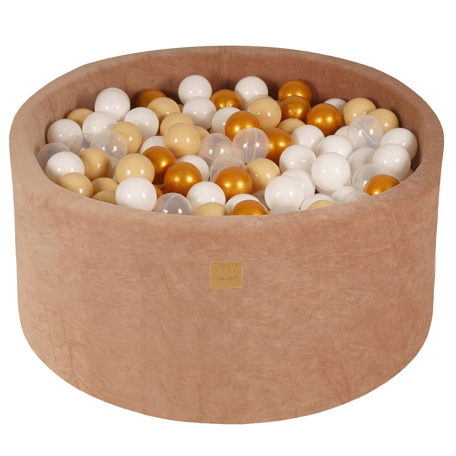 Meowbaby Velvet Foam Baby Ball Pit Beige | Balls to Choose