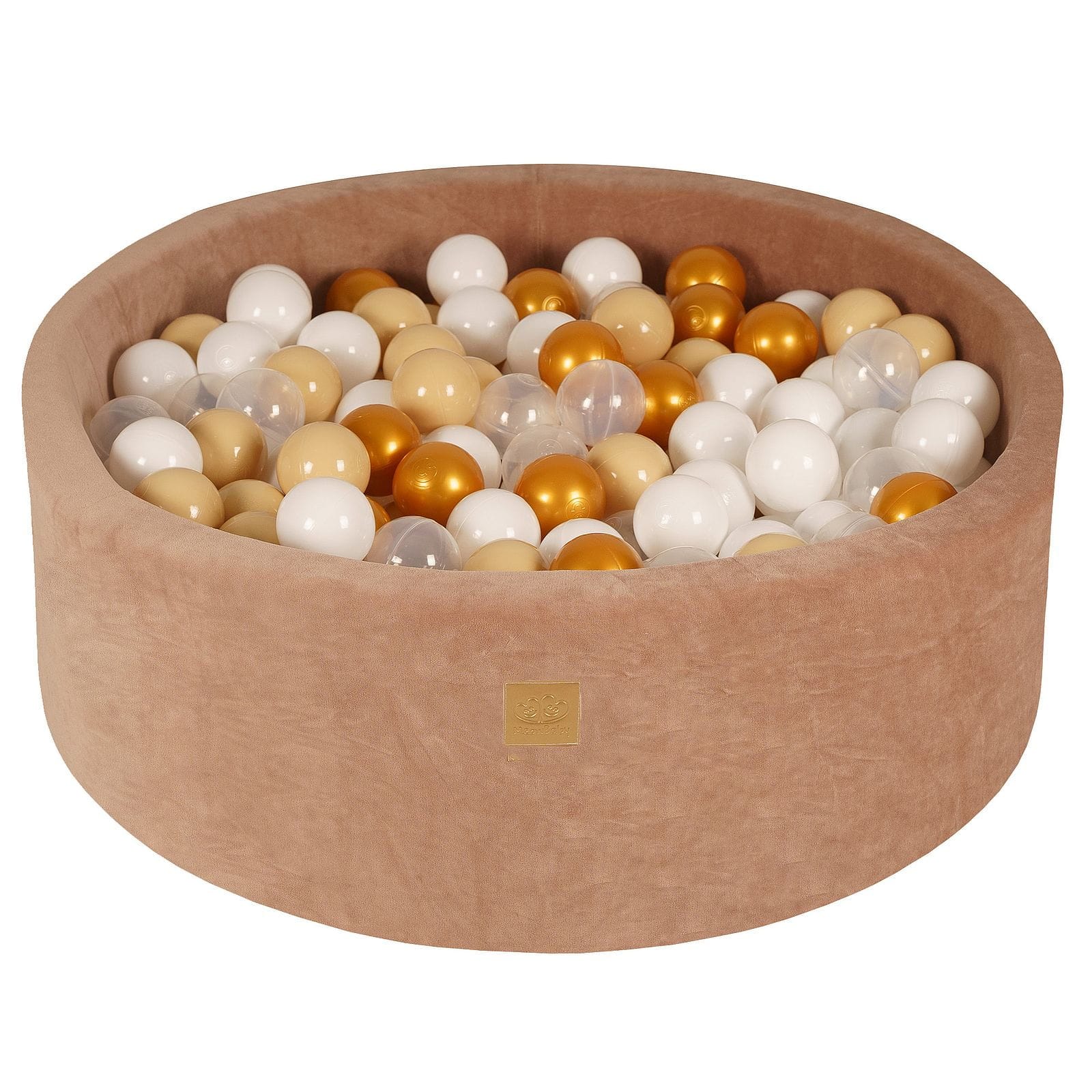 Meowbaby Velvet Foam Baby Ball Pit Beige | Balls to Choose