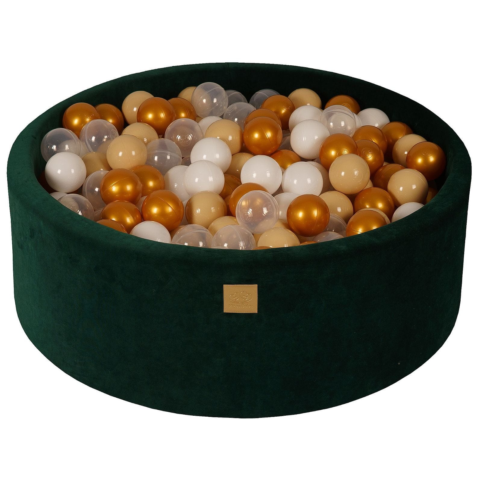 Meowbaby Velvet Foam Baby Ball Pit Dark Green | Balls to Choose