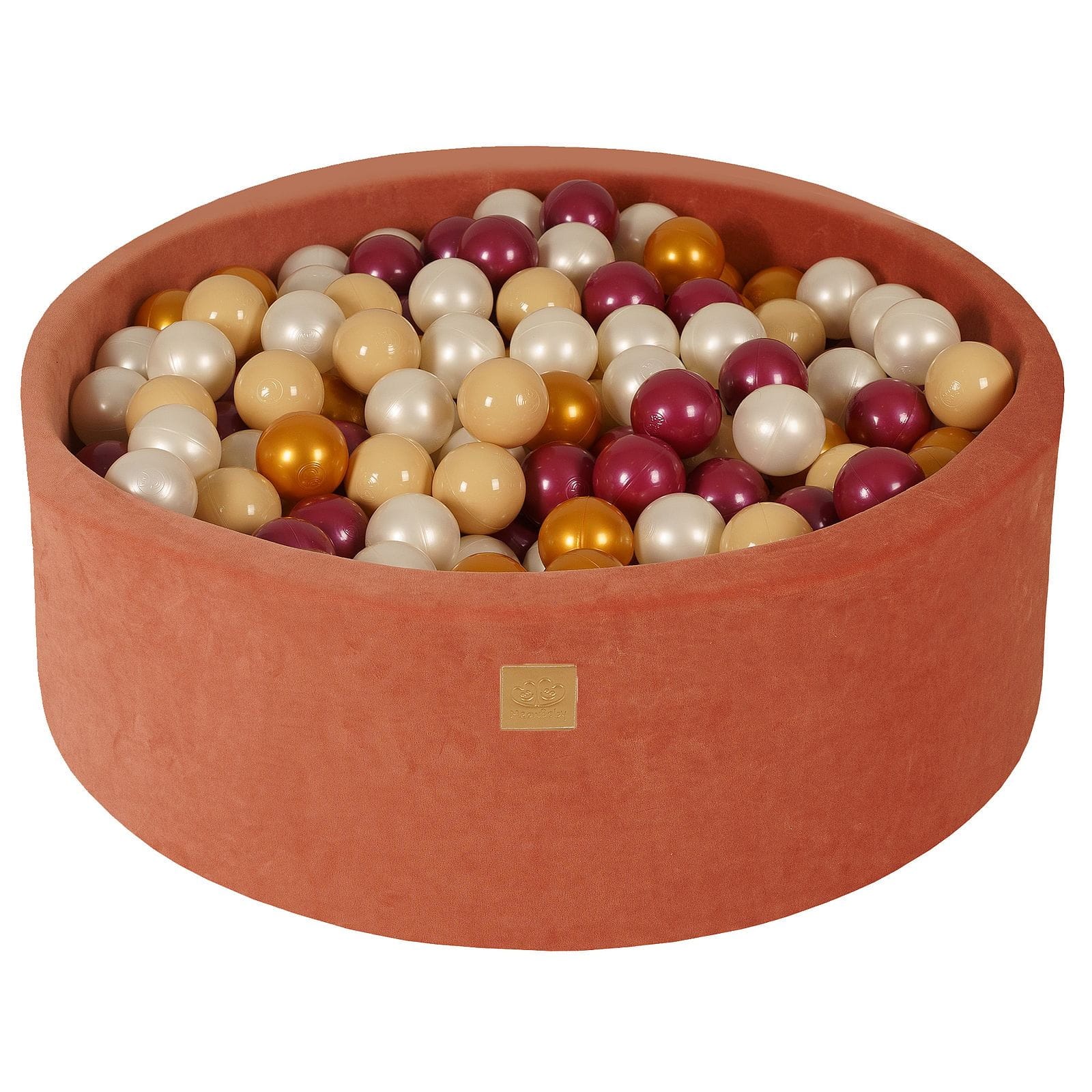 Meowbaby Velvet Foam Baby Ball Pit Marsala Red | Balls to Choose