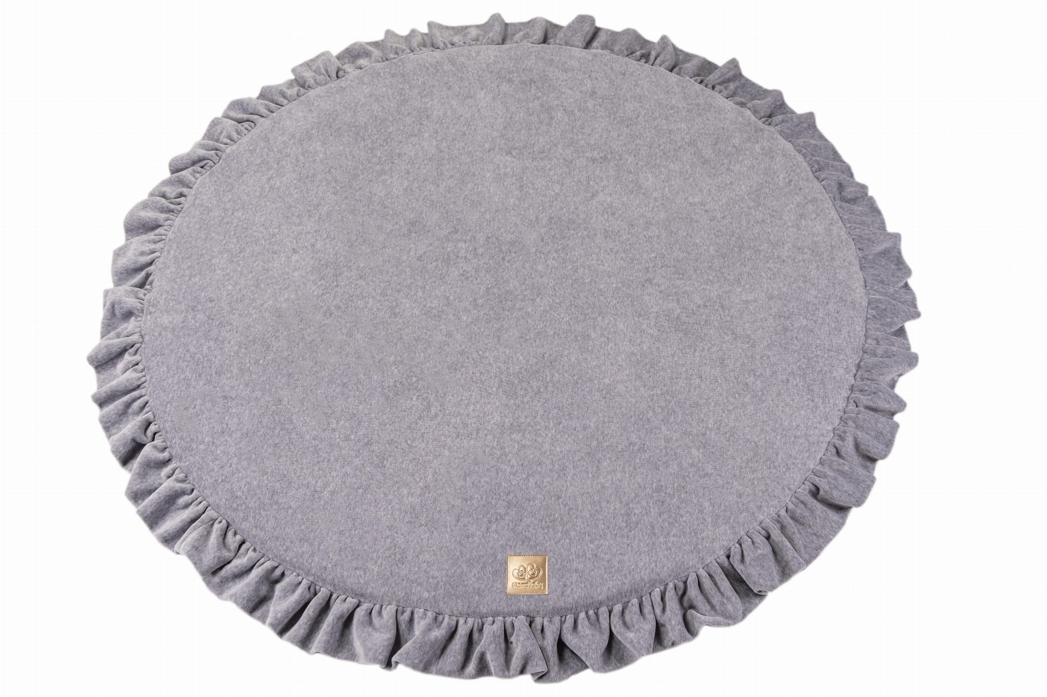 Meowbaby Velvet - Foldable Foam Baby Round Play Mat | Perfect for Crawling