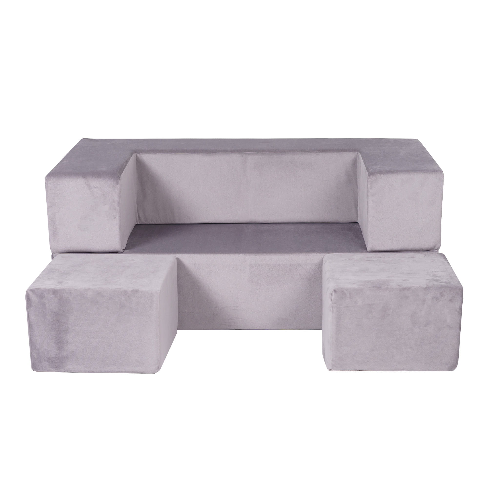 Meowbaby Velvet Kids Play Sofa Cube - Modular Play Couch | 4 Pieces