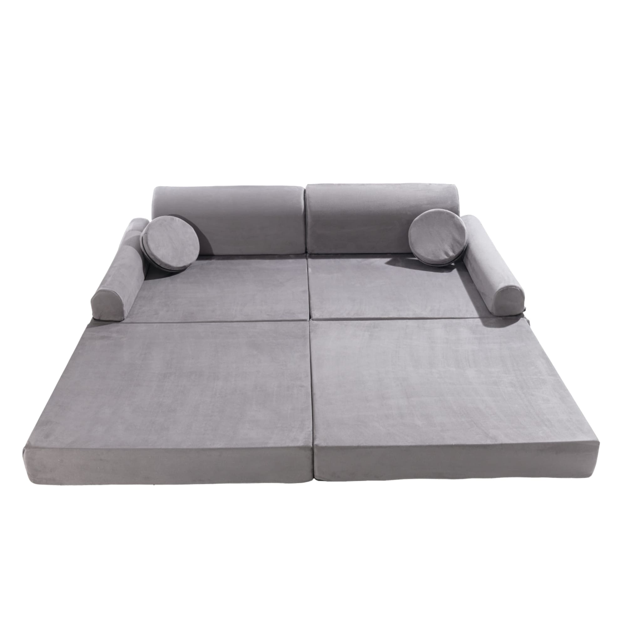 Meowbaby Velvet Kids Play Sofa - Modular Play Couch | 8 Pieces