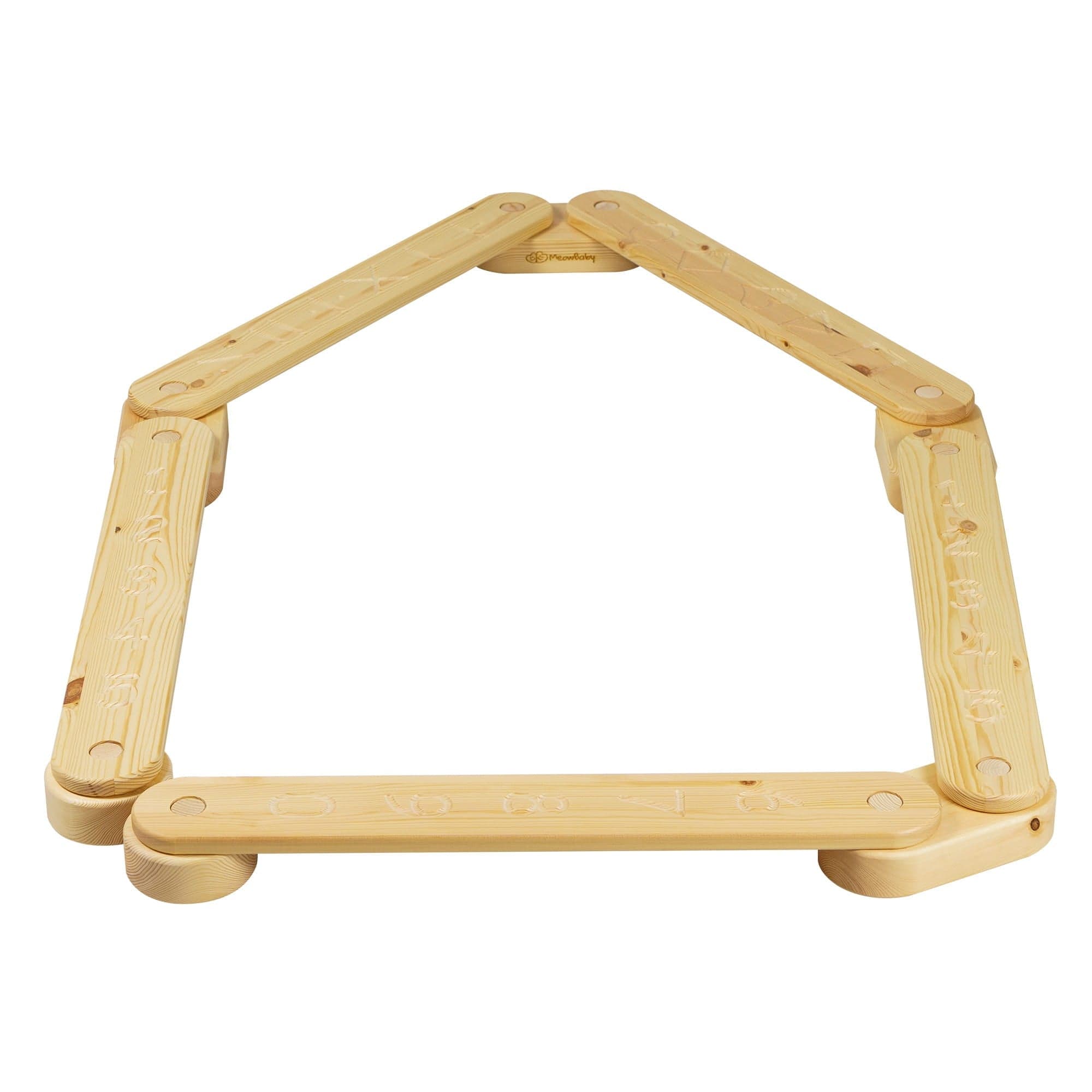 Meowbaby Wooden Balance Beam for Kids - Toddler Coordination Exercise