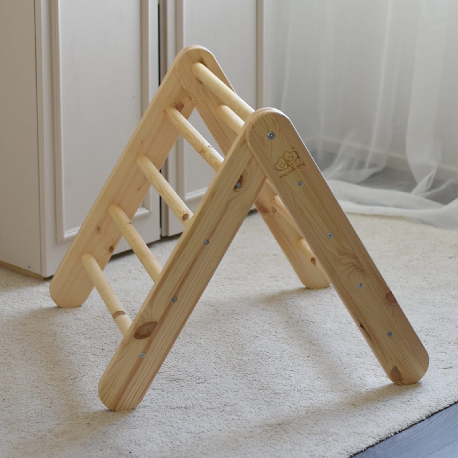 Meowbaby Wooden Climbing Frame for Kids - Montessori Climbing Triangle
